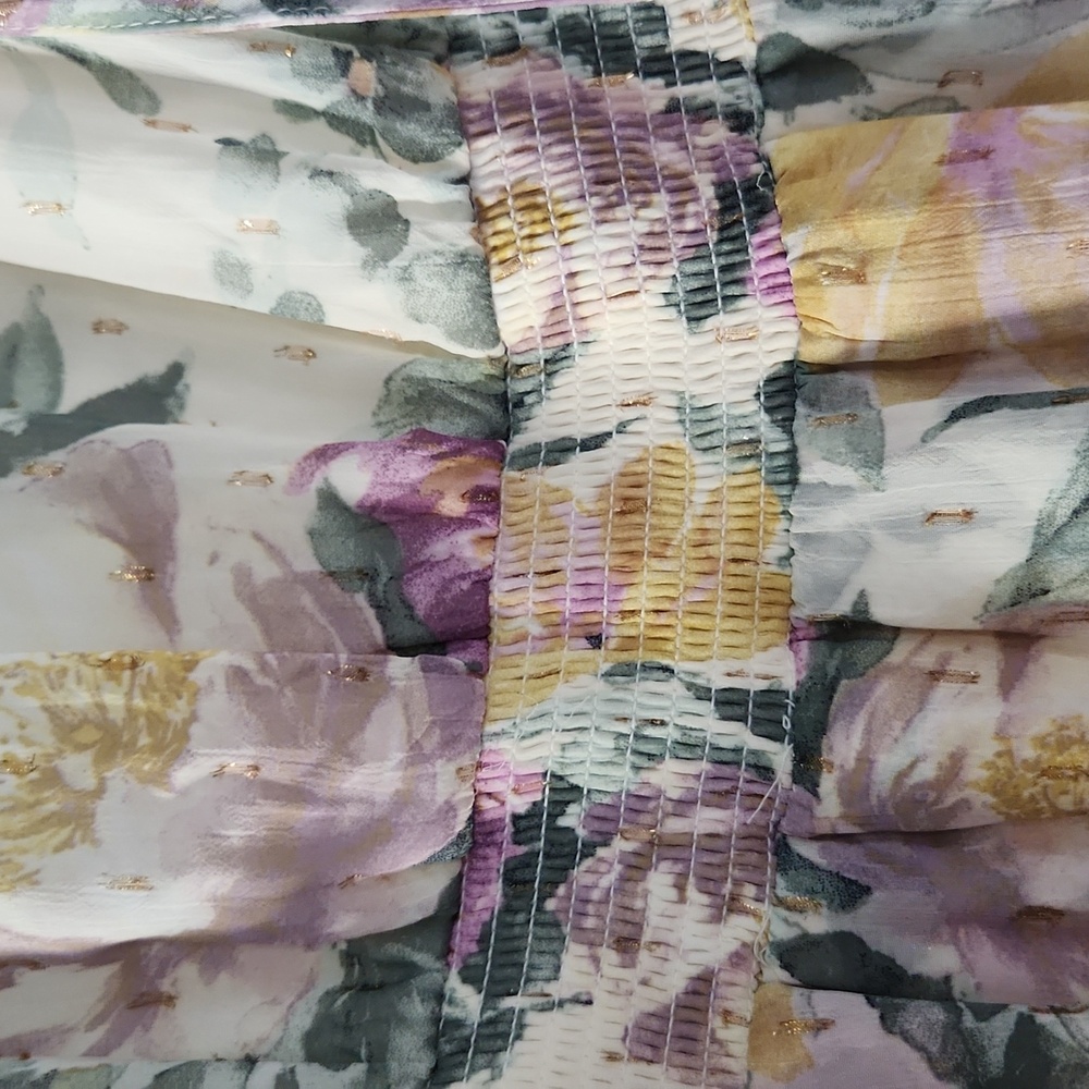NWT MSK | $98 Floral Blouson Mini Dress (MP) - Picture 3 of 8